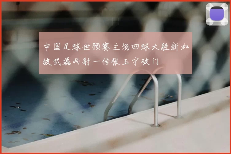 中国足球世预赛主场四球大胜新加坡武磊两射一传张玉宁破门